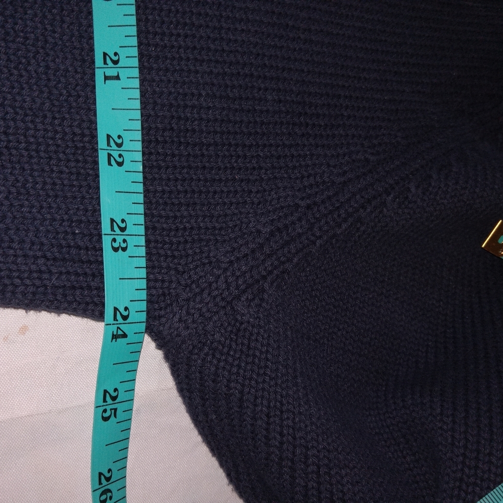 Knightsbridge Navy Cotton Sweater Large - Picture 6 of 6